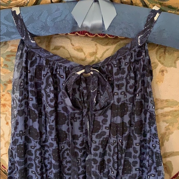 FREE PEOPLE MID SUMMERS DAY DRESS GORGEOUS BLUES - Picture 5 of 6